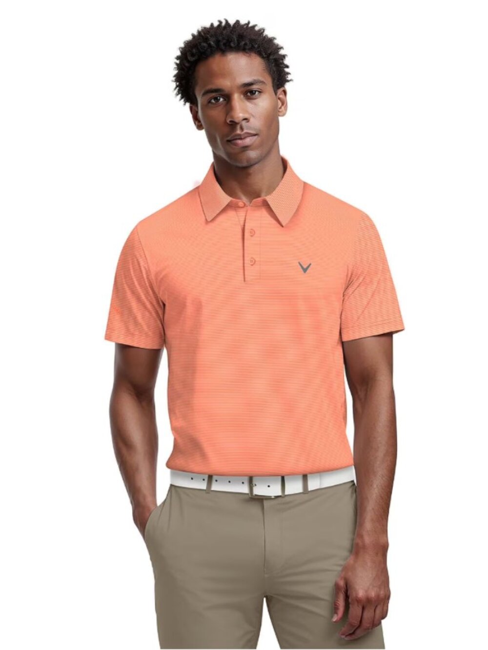 Callaway Men's Performance Stretch Polo in Coral Pink Size Small NWT